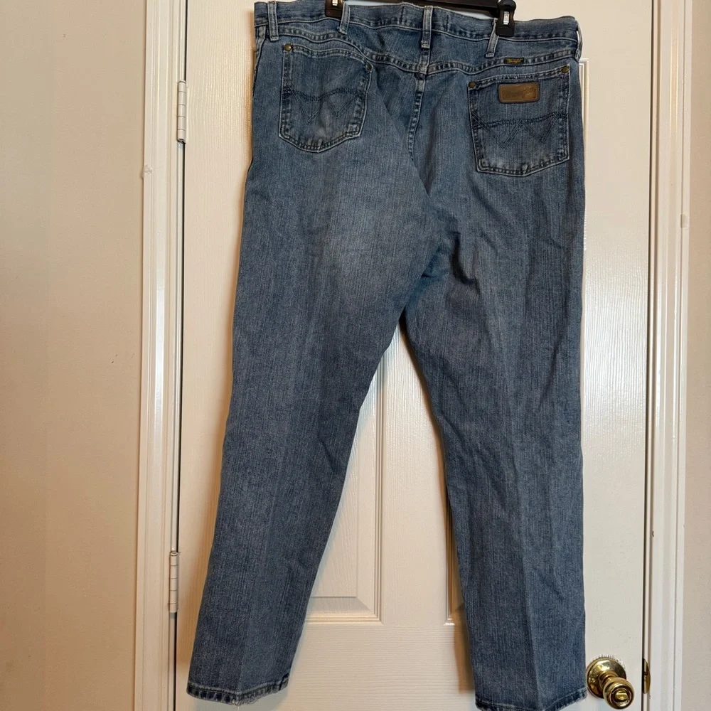 Wrangler George Strait Cowboy Cut Collection Jeans Men 42X30 Blue Straight Denim - Picture 2 of 10